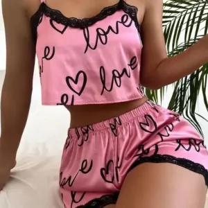 Women's Pajama Shorts Set - Lingerie & Sleepwear