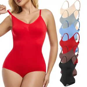 Seamless V-Neck Tummy Control Bodysuit